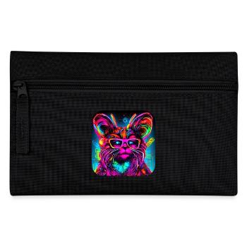 Neon Cyberglow UV Abstract Style - Pencil Case - black - Front