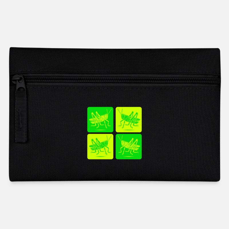 Minimalist grasshopper – nature art - Pencil Case - black