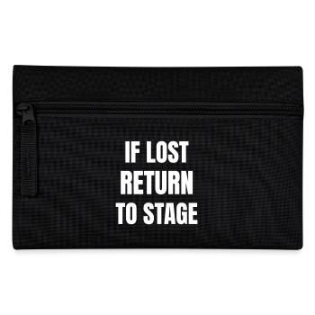 If lost return to stage - Federtasche - Schwarz - Vorne