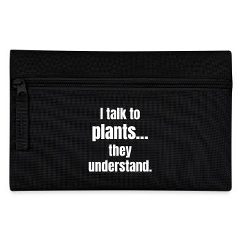 Je parle aux plantes, elles comprennent. - Trousse - noir - Devant
