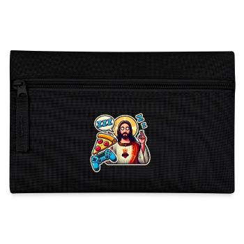Pixel Gamer Leben Eat Sleep Respawn - Federtasche - Schwarz - Vorne