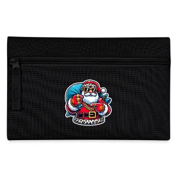 Autocollant cool avec motif Père Noël et Swag - Trousse - noir - Devant
