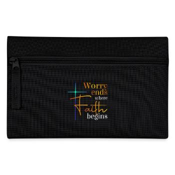 Worry ends - Federtasche - Schwarz - Vorne