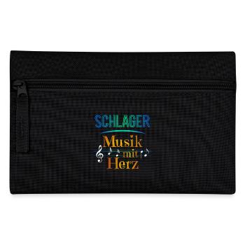 Schlager Musik mit Herz - Federtasche - Schwarz - Vorne