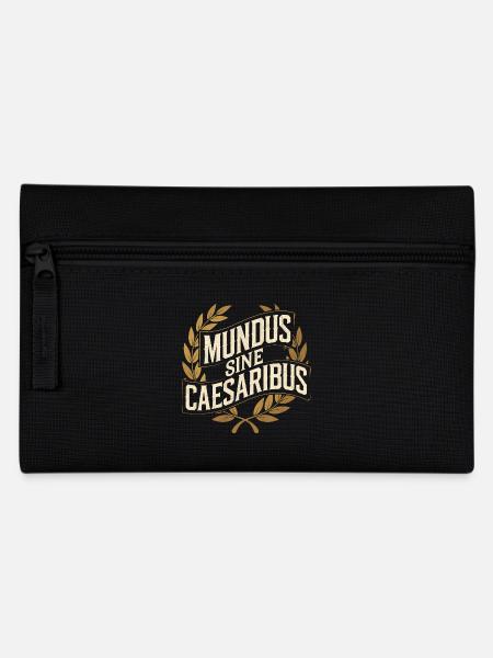 Mundus Sine Caesaribus Zitat Latein - Federtasche - Schwarz