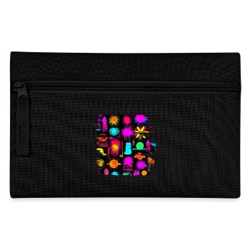 Neon Colorful Glow Party Electro - Federtasche - Schwarz - Vorne