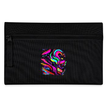 Neon Farben Bunt Kreativ Style Glow - Federtasche - Schwarz - Vorne