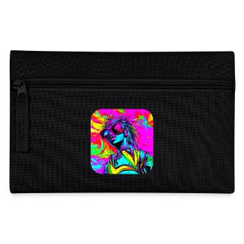 Neon Funky Pop Star Glow Party - Pencil Case - black - Front