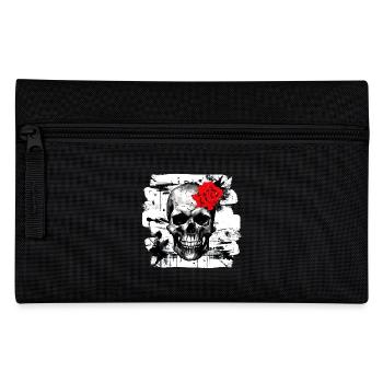 Skull Tattoo Heavy Metal Rocker - Pencil Case - black - Front
