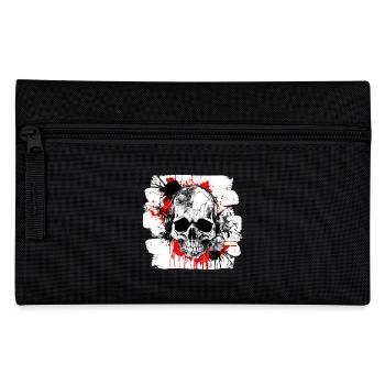 Skull Splash Trash Polka Tattoo - Pencil Case - black - Front