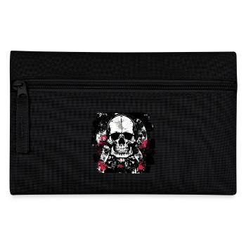 Skull Trash Polka Biker Culture - Pencil Case - black - Front