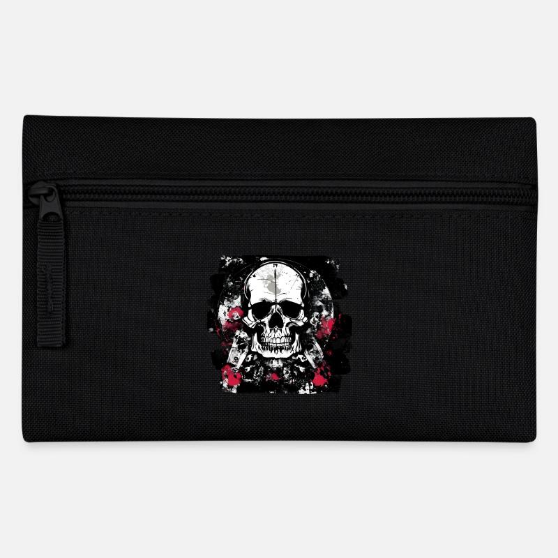 Crâne Trash Polka Biker Culture - Trousse - noir