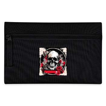 Skull Tattoo Heavy Metal Rocker - Pencil Case - black - Front