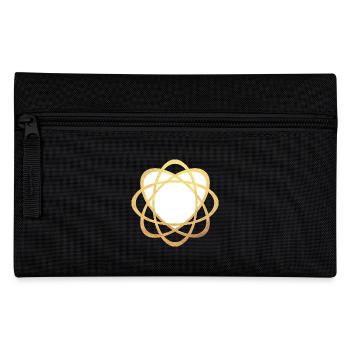 Yoga Coeur Amour Méditation Or Luxe Mandala om - Trousse - noir - Devant
