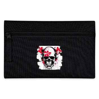 Skull Splash Trash Polka Tattoo - Pencil Case - black - Front