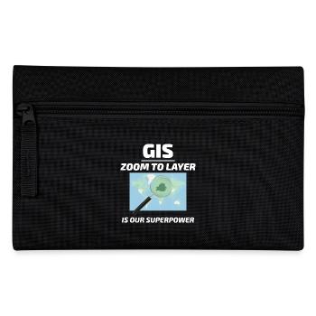 GIS Zoom to Layer Mapping Geospatial Tech - Pencil Case - black - Front