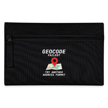 Geocoding Fail Address Format GIS Humor - Pencil Case - black - Front