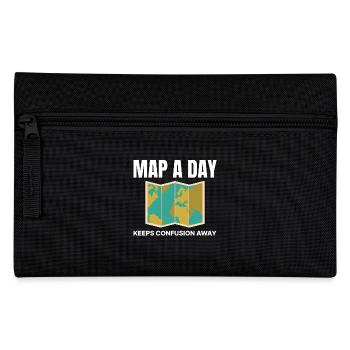 World Map GIS Cartography Earth Geography - Pencil Case - black - Front