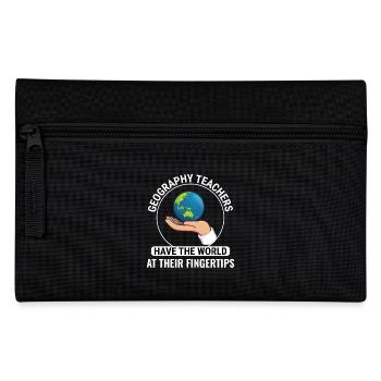 GIS Hand Globe World Spatial Data Geography - Pencil Case - black - Front
