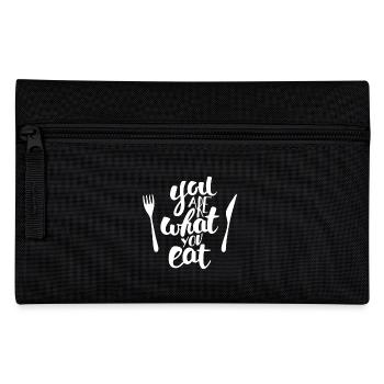 Vegan You Are What You Eat - Pencil Case - black - Front