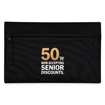 50 Senior Discounts Now Accepting Funny - Pencil Case - black - Front