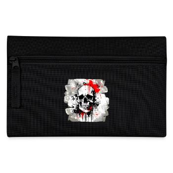 Skull Trash Polka Biker Culture - Pencil Case - black - Front