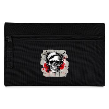 Skull Tattoo Heavy Metal Rocker - Pencil Case - black - Front