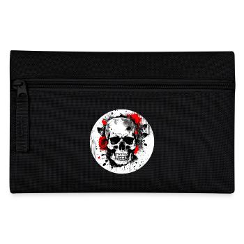 Skull Tattoo Heavy Metal Rocker - Pencil Case - black - Front