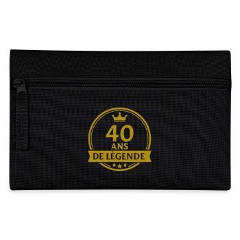 40 ans de légende – Cadeau d’anniversaire stylé - Trousse - noir - Devant