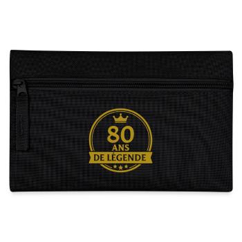 80 ans de légende – Cadeau d’anniversaire stylé - Trousse - noir - Devant