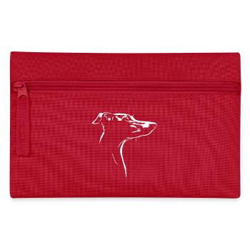 Italian Greyhound Silhouette Dogs Wilsigns - Pencil Case - red - Front
