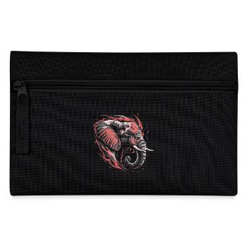 Éléphant Afrique Safari Nature sauvage Néon coloré - Trousse - noir - Devant