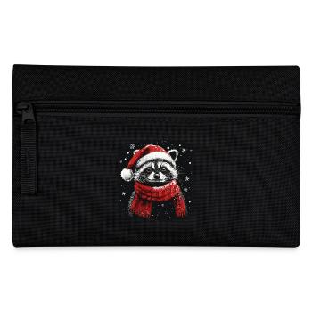 Christmas raccoon - Pencil Case - black - Front