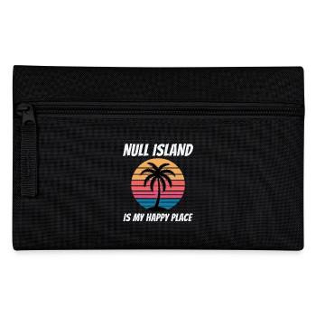Null Island Geolocation GIS Cartography Humor - Pencil Case - black - Front