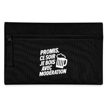 Promis Ce Soir J’Arrête De Boire - Trousse - noir - Devant