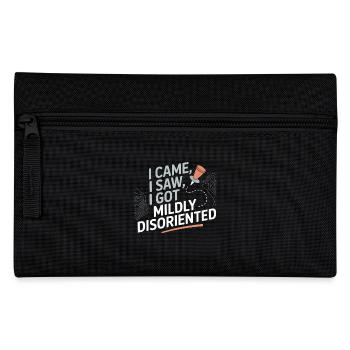 Disoriented Compass Travel Direction Humor - Pencil Case - black - Front