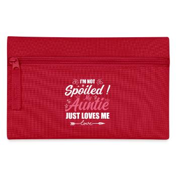 Im Not Spoiled My Auntie Just Loves Me a Team Kids - Trousse - rouge - Devant
