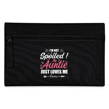 Im Not Spoiled My Auntie Just Loves Me a Team Kids - Pencil Case - black - Front