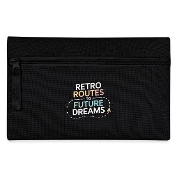 Retro Routes Future Dreams Compass Map - Pencil Case - black - Front
