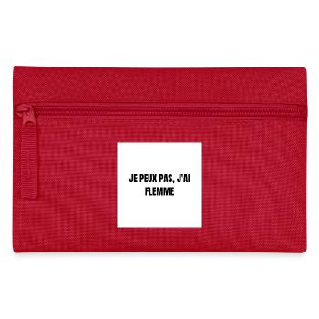 I Can't I'm Lazy – Laziness Humor T-Shirt - Pencil Case - red - Front