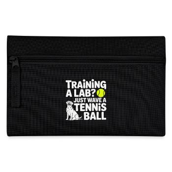 Labrador Training Tennisball Lustiger Hund Design - Federtasche - Schwarz - Vorne