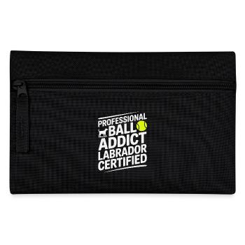Ball Addict Labrador Certified Funny Dog - Pencil Case - black - Front