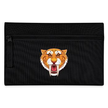 Prehistoric saber-toothed tiger - Pencil Case - black - Front