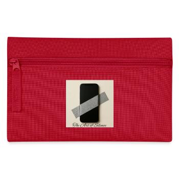 Silent Mobile Art Print - Pencil Case - red - Front