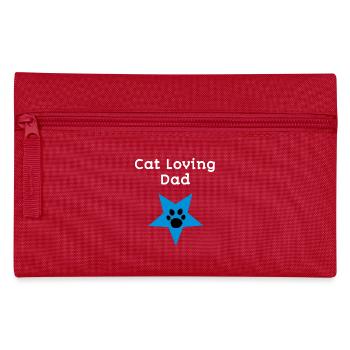 Cat loving Dad - Federtasche - Rot - Vorne