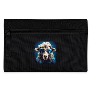 Cooles Schaf mit Sonnenbrille - Federtasche - Schwarz - Vorne