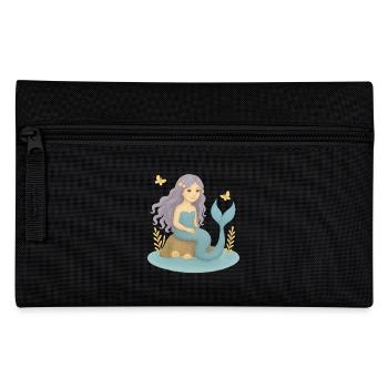Nordische Fantasie - Lila Meerjungfrau - Federtasche - Schwarz - Vorne