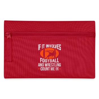 Fußball- und Wrestling-Clash-Design - Federtasche - Rot - Vorne