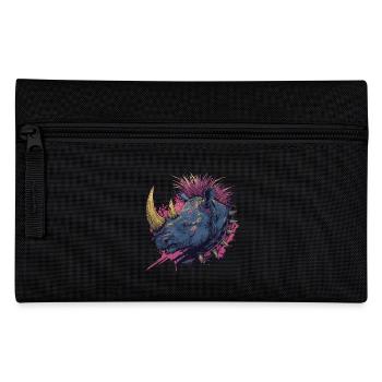 Fantasy Punkrock Rhino - Pencil Case - black - Front