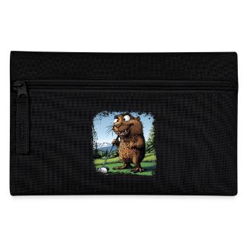 Golfer Groundhog - Pencil Case - black - Front